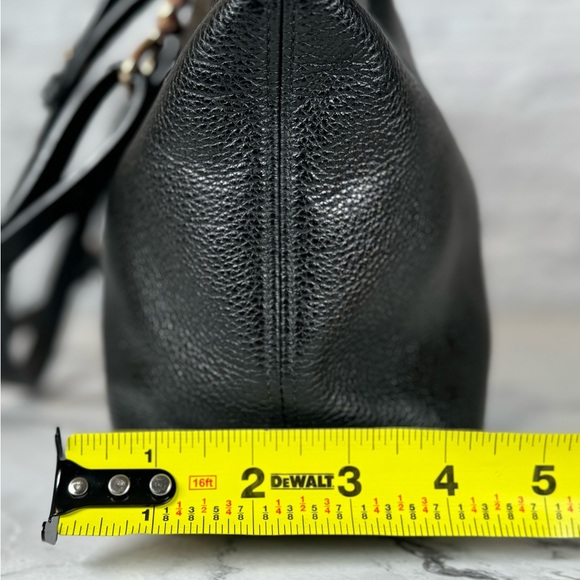 COACH Black Pebbled Leather Tote Bag 36604 Authentic - Picture 9 of 15